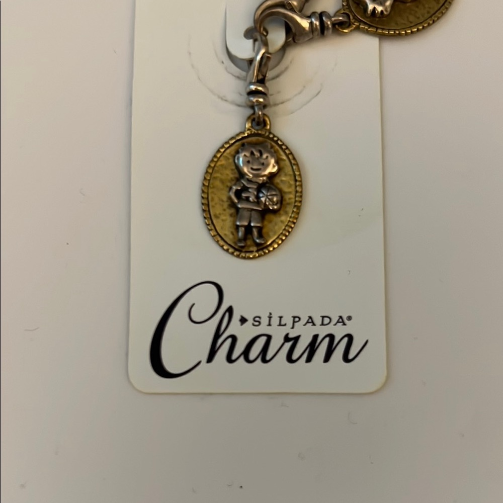 Silpada Gold and Silver Oval Charm